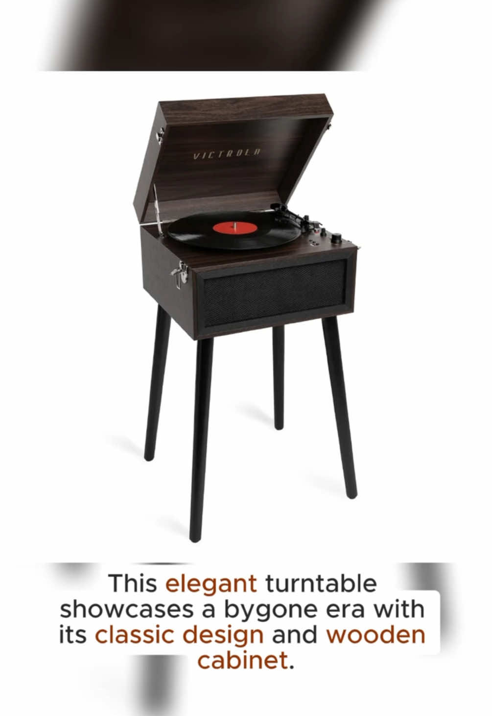 Get your Bluetooth Record Player, three speed turntable with a stand on our TikTok shop.  Check out the orange cart linked below to get yours today before it's sold out! 🛒🛍️