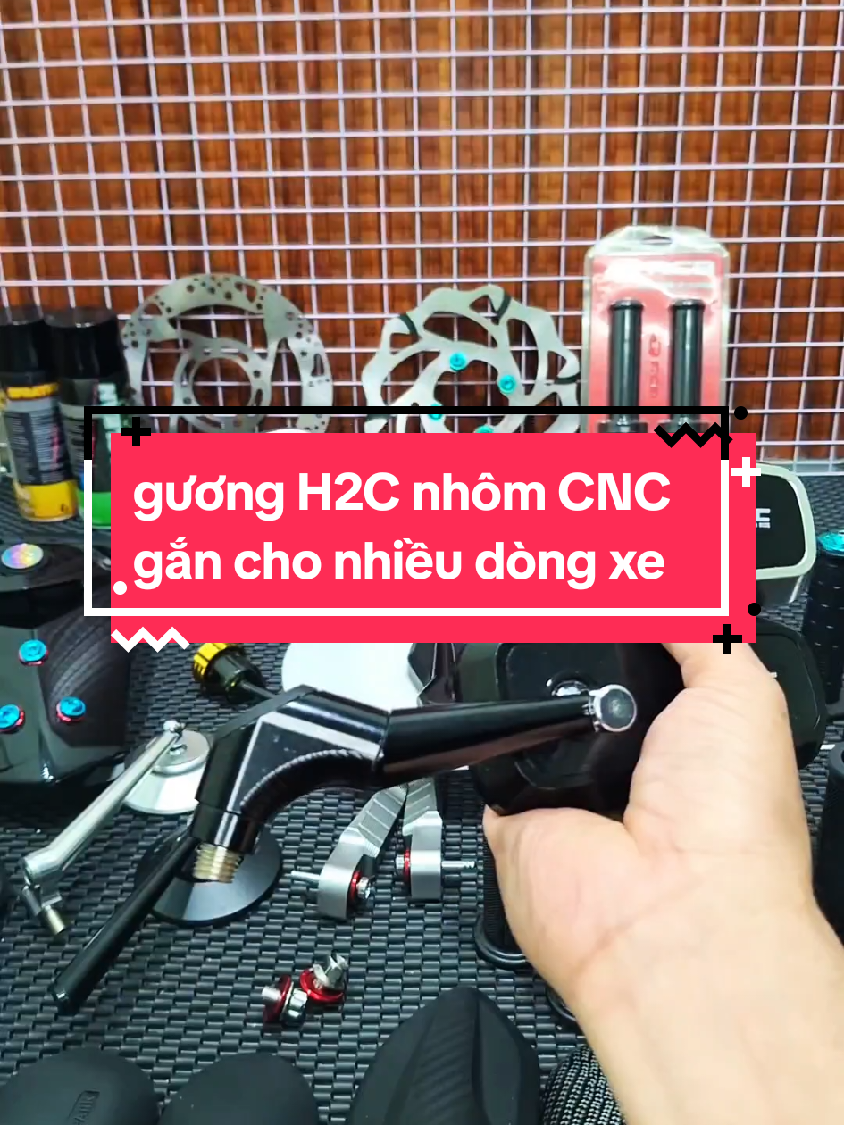 gương H2C nhôm CNC gắn được nhiều dòng xe máy #guongkieng #guongh2c #Gươngh2cchanngan #H2C #anhkietracing 