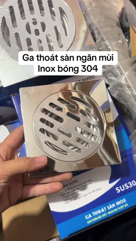 Mẫu ga thoát sàn nhà tắm inox bóng mặt 12x12cm, mặt 15x15cm