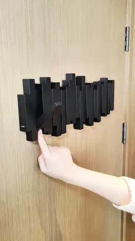 Solid Wood Piano Key Hanger Wall Wall Hanger No Punching Coat Rack