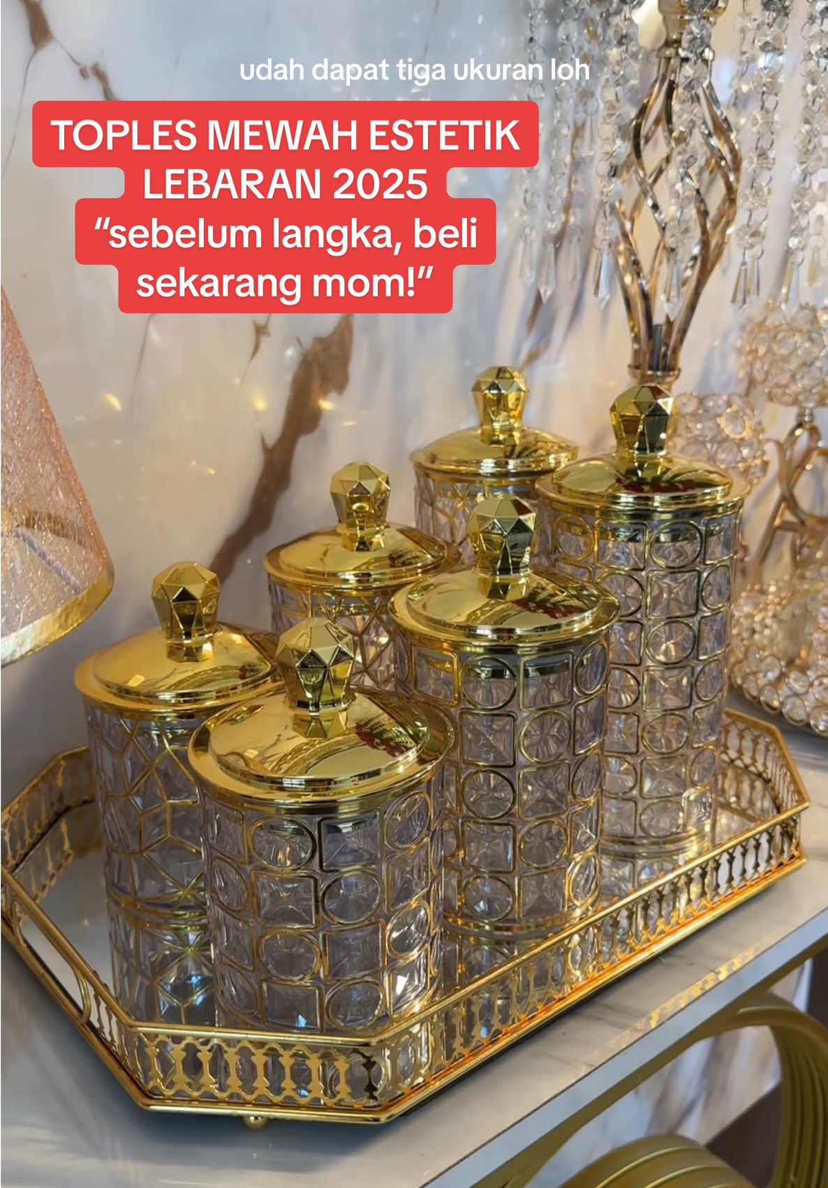 toples aesthetic lebaran 2025! 100ribuan dapat 3, angkut mom! klok dari keranjang kuningku😍🛒✅♥️. #toples #topleslebaran #toplesaesthetic #topleskue #toplesmewah #toplessultan #toplesmurah #nampanbaki #nampanmewah #bakimewah #bakisultan #nampansultan #yearendsale #wibgajian #GebyarbelanjaDesember #cuantanpabatas #megaguncang1212 