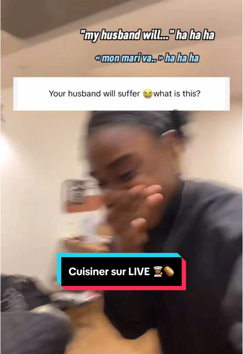 No but that husband comment was uncalled for 😭🤣🤣 #apprendrelefrançais #learningfrench #apprendrelanglais #learnenglish #cookingtiktok #cuisinetiktok #cuisiner #LanguageLearning #fyp #pourtoi #yoruba 