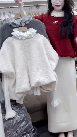 Áo Len Tăm Cổ Bèo Tay Loe Phối áo gile #aolen #aolengile #thoitrangnu #macdepmoingay 