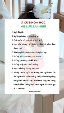 Ở cữ khoa học. Các mẹ lưu lại nhé! #mebauhanhphuc #kenhmebau4.0  #mangthai #mangthailandau #mebau #camnangmebau #taplamme #thainhi #sinhcon #ocu #ởcữ 