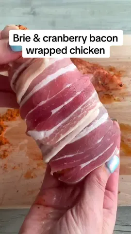 Air fryer chicken: Brie & cranberry stuffed, bacon wrapped chicken with honey mustard glaze #EasyRecipe #airfryer #airfryerrecipes #LearnOnTikTok 