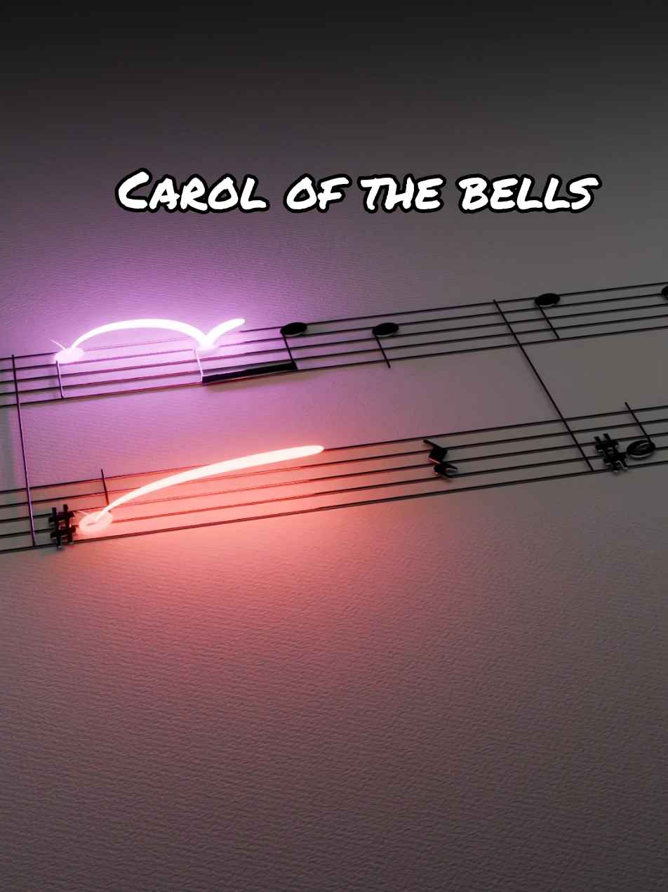 Carol of the bells: Melody animation  #fyp #carolofthebells #musicanimation #sheetmusic #piano #classicalmusic #tiktokusa 