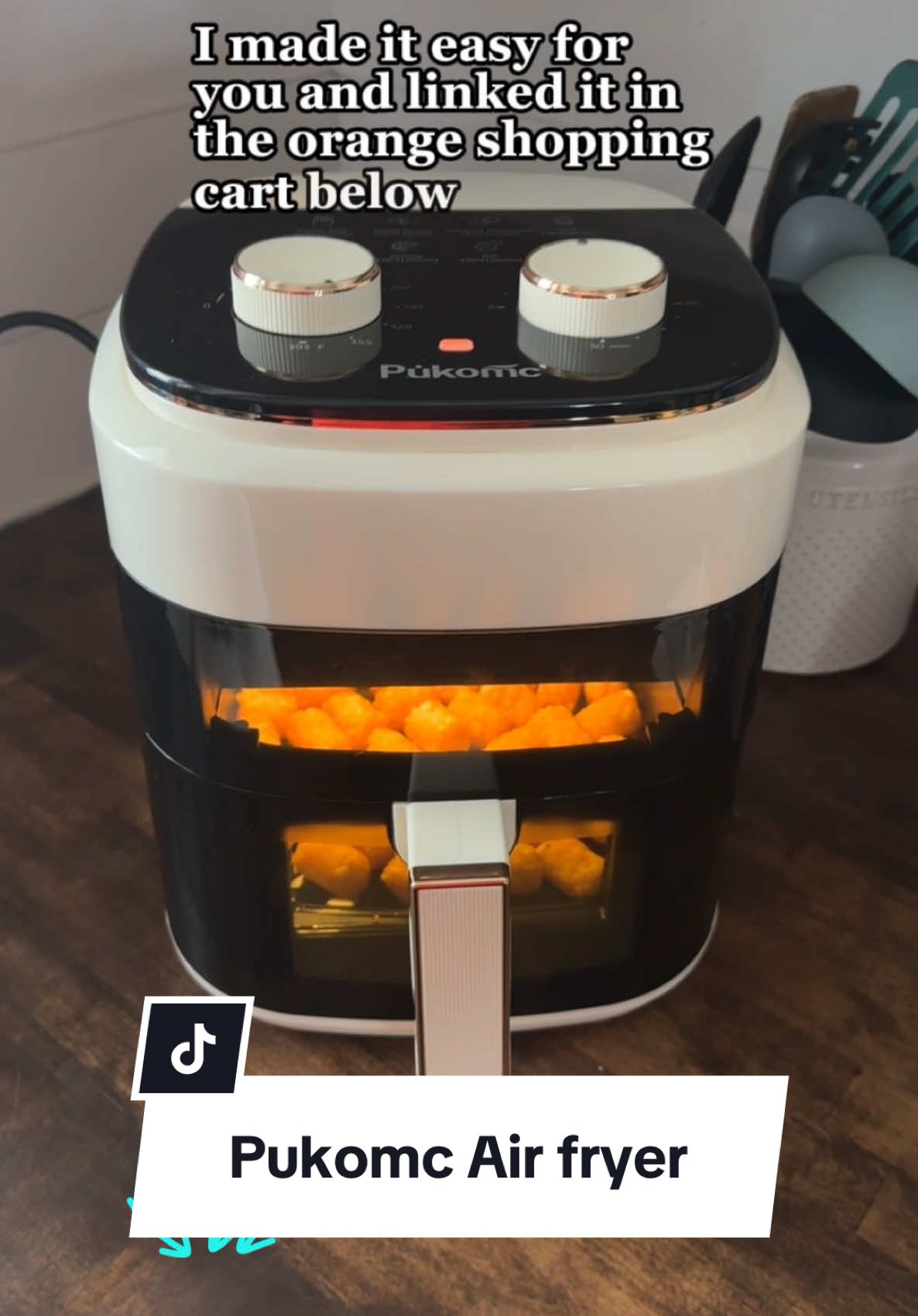 This is such a pretty air fryer 😂 I love it so much! @Pukomc #pukomc #airfryer #airfryertiktok #easymeal #KitchenHacks #easymeals #CookingHacks 