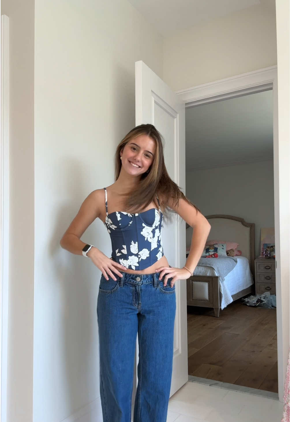 Trying on my new clothes not really sure why I was jumping tho 