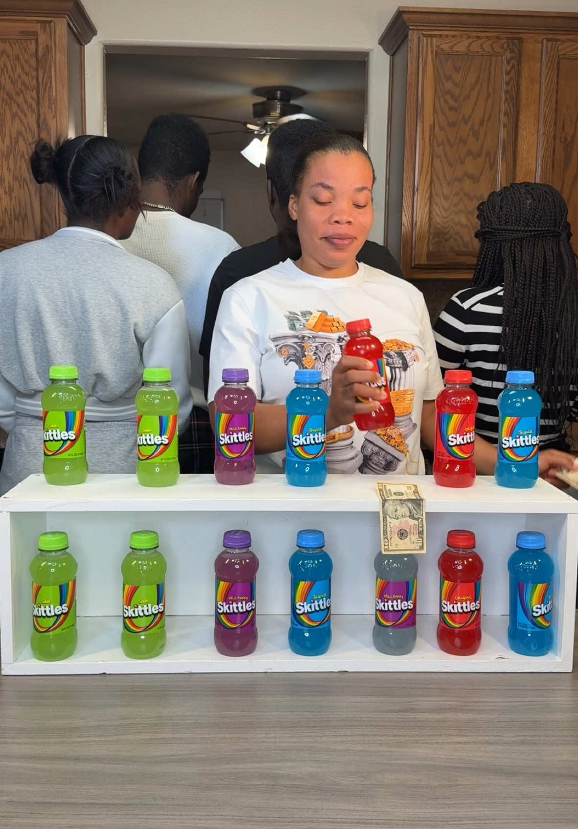 Matching Skittles Drink #matching #bottleflip #skittles 