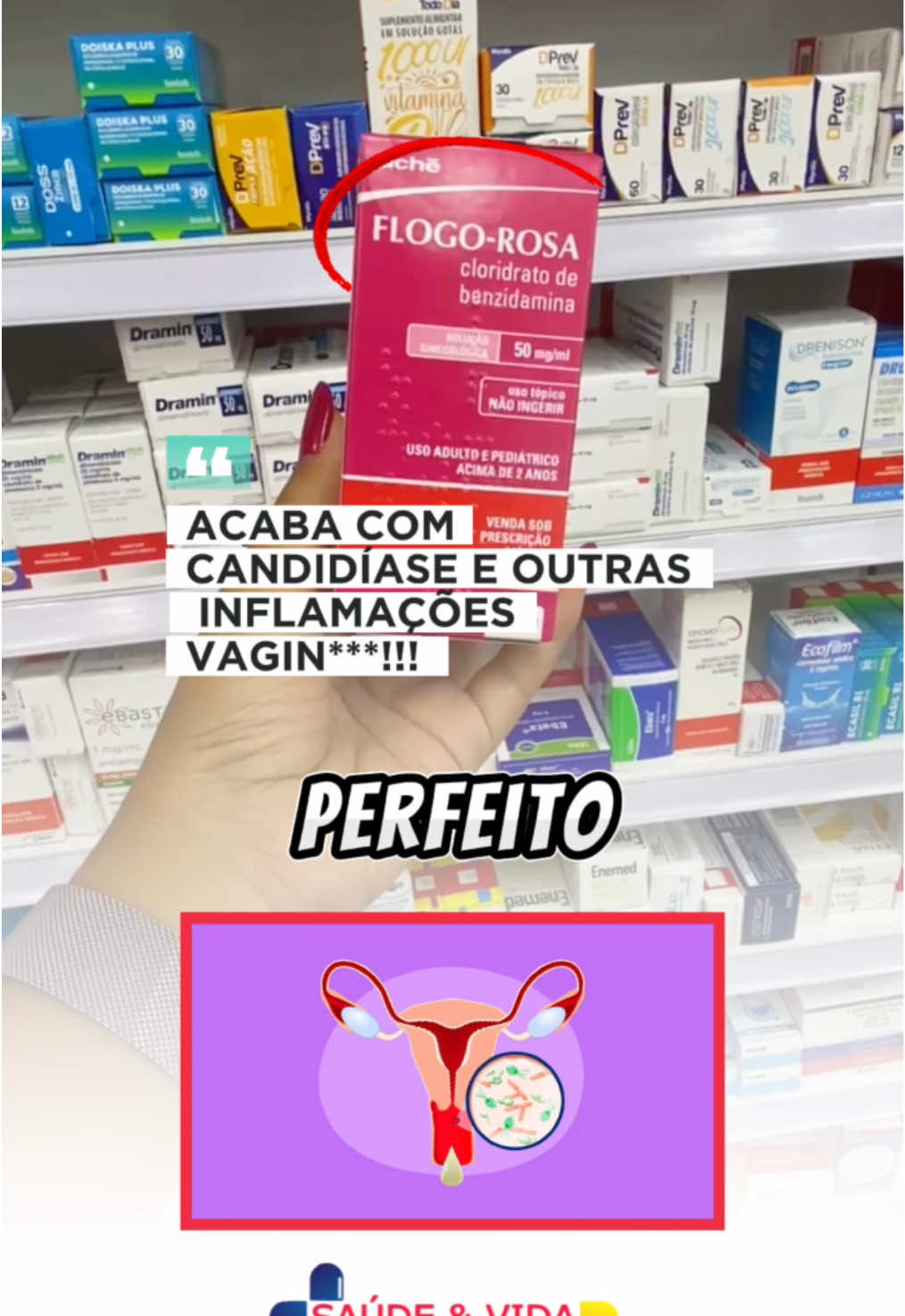 A infecção vaginal pode ser causada por bactérias, fungos, parasitas ou vírus, e provocam sintomas como coceira intensa na região íntima, vermelhidão, corrimento esbranquiçado e com cheiro forte, feridas e verrugas na região genital e dor abdominal…😱🤩💊 #farmacia #drogaria #remedio #remedioscaseros #medicamentos #medicamento #saude #saudemental #cuidado #cuidadodelapiel #flogorosa #infeccion #candidiase #foru #foruyou #foryoupage❤️❤️ #viral_video #viralvideos #viralditiktok #trendingvideo #trendingsong #trendy 