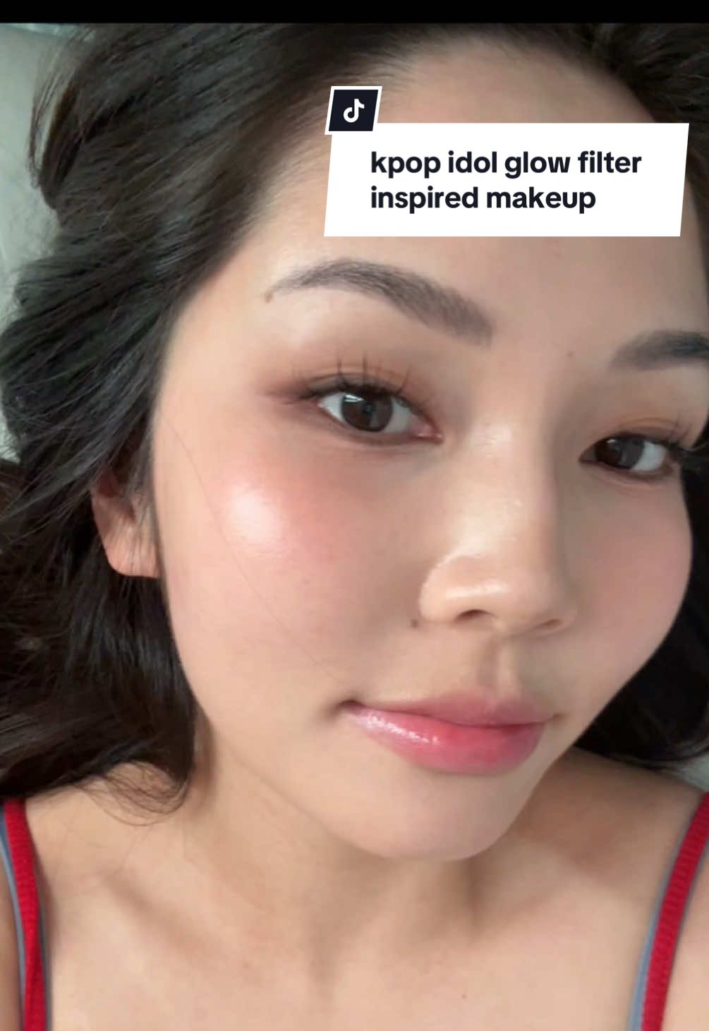 saw the viral idol glow filter and was inspired to try recreating the makeup ☺️ let me know how i did or any suggestions for improvement! @glow @colorgram.official @I’M MEME @하트퍼센트 #kpopidol #kpopmakeup #makeuptutorial #glowymakeup #asianbeauty 
