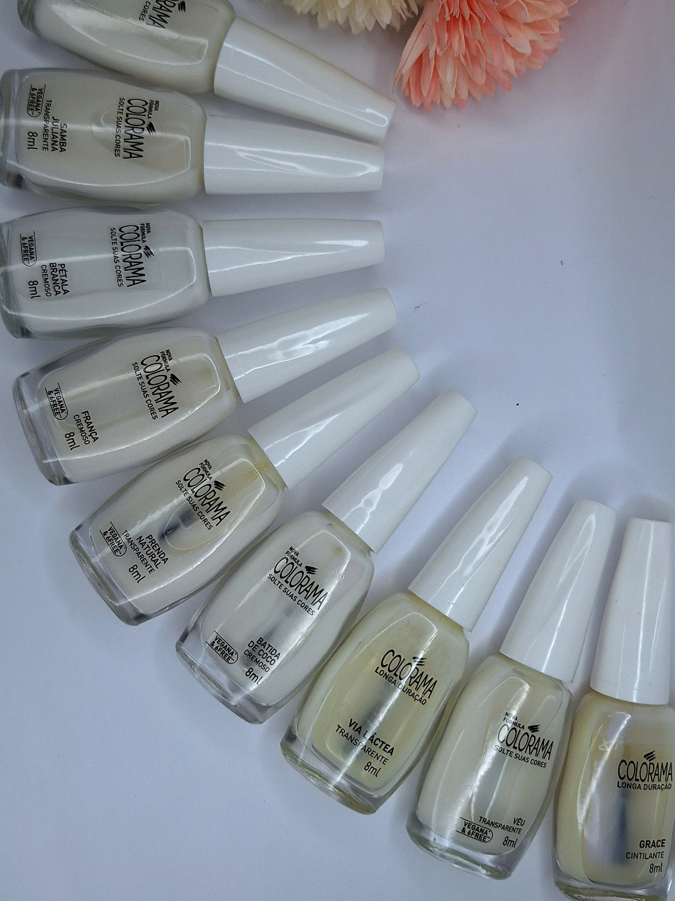 os branquinhos da @Esmalte Colorama 🌈 🤍  #esmalte #esmaltebranco #esmaltecolorama 
