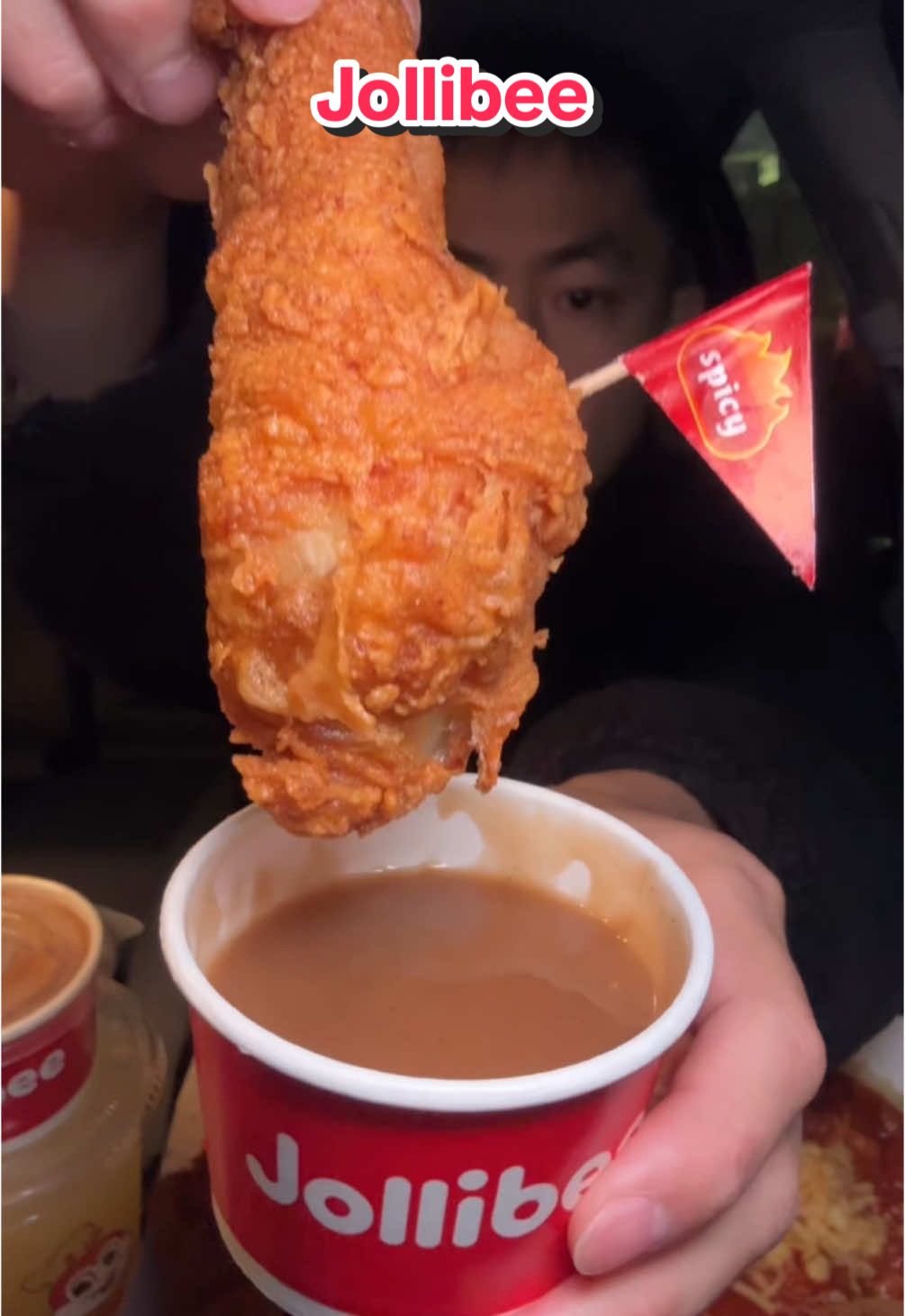 Late night @Jollibee USA hits different 🔥 #food #Foodie #foodreview #jollibee #chicken #mukbang #asmr #tastetest #fyp #spicy #fastfood #eating 