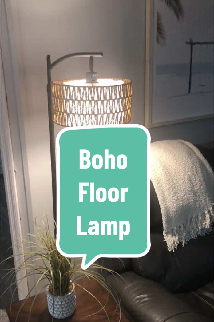 Floor lamp, boho, coast living lamp. Beautiful lamp with a remote control. #floorlamp #boholiving #coastaldecor #coastal #boho #livingroomdecor #rattan #bohodecor 