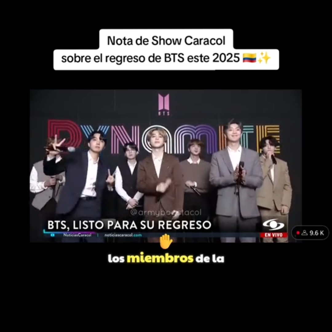 Ya extrañábamos las notas de @NoticiasCaracol sobre @BTS_twt 🤭, como muchos medios del país, están a la expectativa del regreso como grupo completo de los chicos este 2025 #BTSColombia #btslatinoamerica #armycolombia #BTS #Army #NoticiasCaracol #Colombia