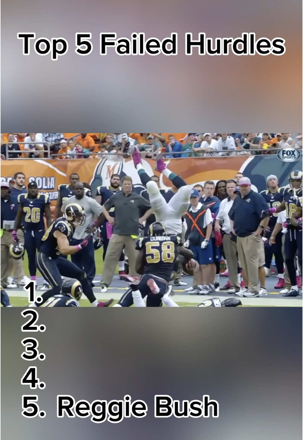 Top 5 NFL failed hurdles #nfl #foryou #fyp #highlights #football #foryoupage 