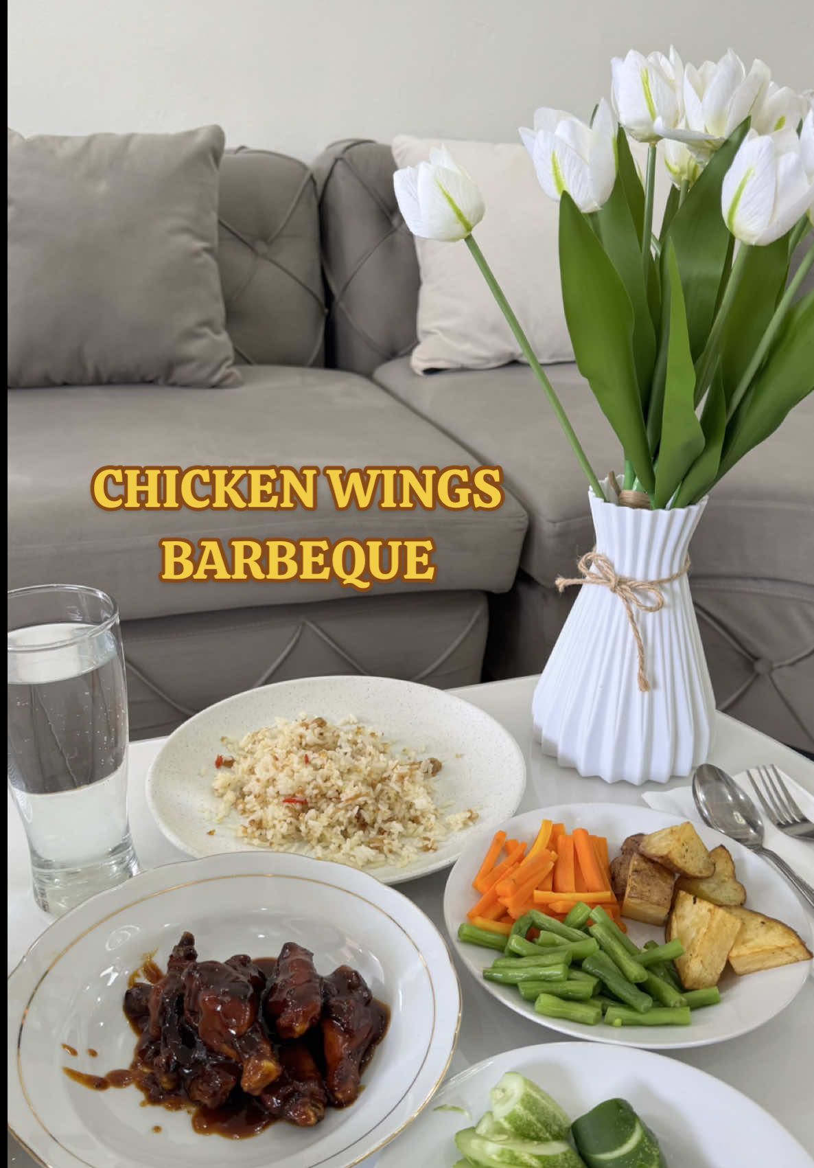 Sarapan pagi ini bikin chicken wings barbeque, wortel buncis rebus, kentang goreng & nasi cikur ⚡️🤤 #chickenwings #referensimasak #masakansimple #masakdirumah #reseptiktok #idemasak 