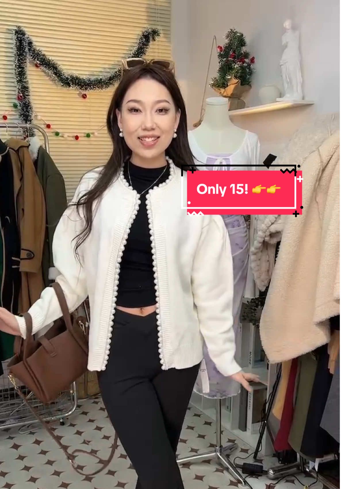 Creator special deals! Only 15 bucks!#womanfashion #classic #classicoutfit #cardigan #cardiganseason #springfashion #vintage #pearl #fauxpearls #womenclothing #valentinesdaygift #valentino 