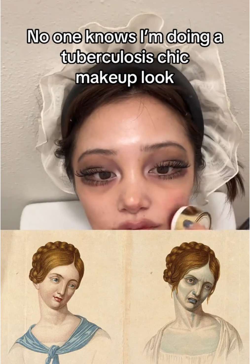 Makeup history is so fun #consumptivechic #zombiemakeup #deadmakeup #makeuphistory #victorianmakeup 
