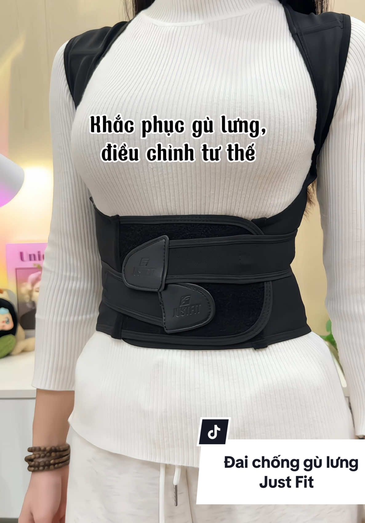 Đeo đai này dáng đi khác hẳn lunnn đó ạ #justfit #daichonggulung #daichongguthongminh #daibaovevong1 #daichonggulungnamnu #review #trendingvideo #xuhuongtiktok 