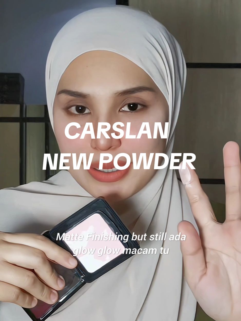 Powder baru dari Carslan. Ada efek glowing, skin nampak smooth & bercahaya gitew. Lawa😍♥️ #makeuptutorial #carslanpowder #carslan #powderviral #presspowderforoilyskin 