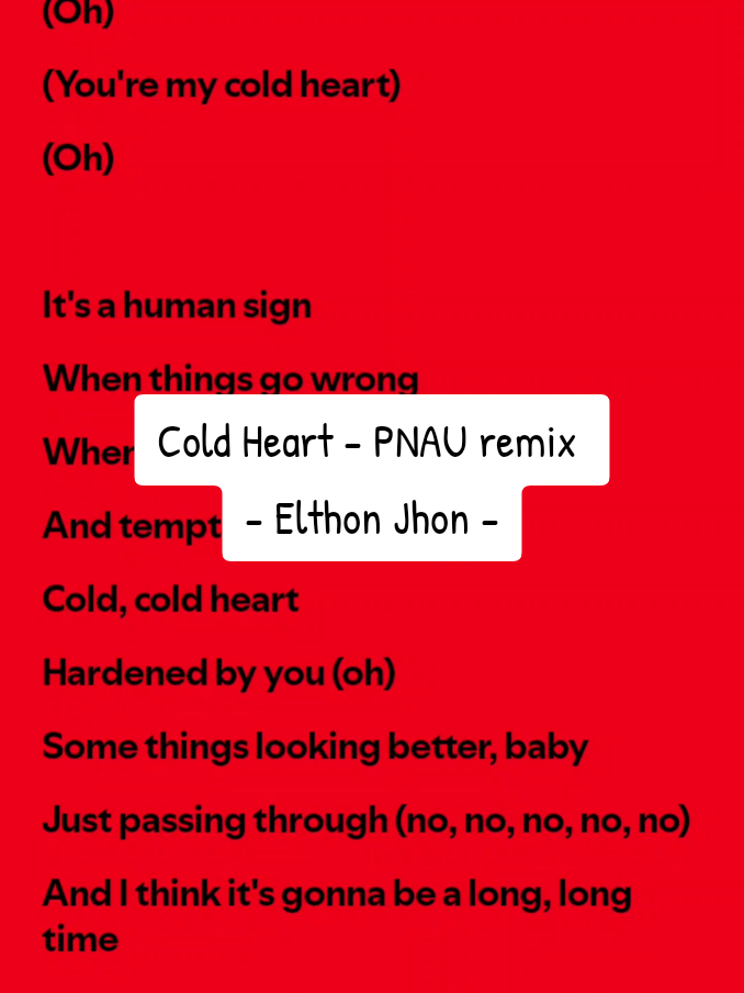 Elthon Jhon - Cold Heart feat.Dua Lipa  #elthonjhon #dualipa #spotify #lyrics #denlyricss #fypシ゚ #fyp 
