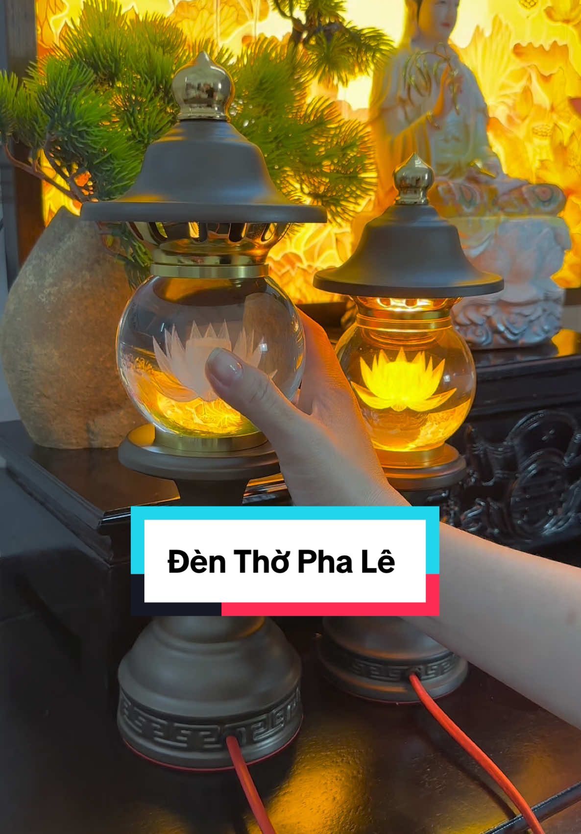 Đèn Thờ Pha Lê #den #denphale #denhoasen #sen #dentho #aiquyen #decor #CapCut 