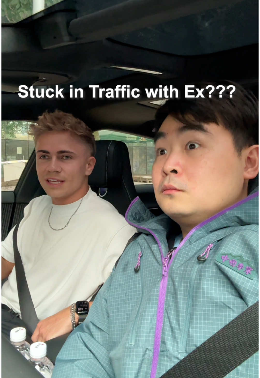 Stuck in traffic in Chongqing with ex behind, what to do? . . . #chongqing #china #travel #cyberpunk @Dylan Page 