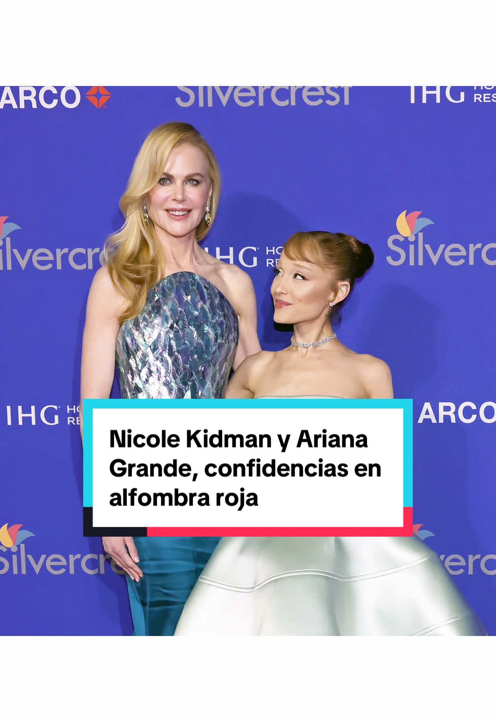 #arianagrande y #nicolekidman  protagonizan el encuentro más tierno de los Palm Springs International Film Awards 2025✨