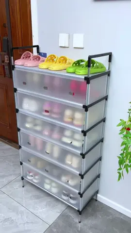 Rak sepatu berlapis-lapis Tahan debu dan tahan air#rak #rak sepatu#kotak sepatu#lemari sepatu#rak penyimpanan#鞋架 #lemari 
