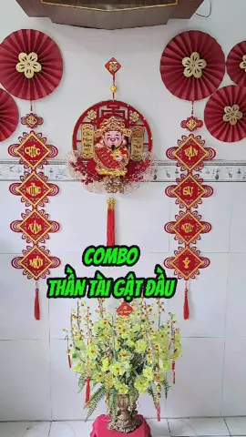 Combo Thần Tài gật đầu mẫu mới 2025, 9 món trang trí Tết, kèm pin, đèn chớp, móc treo và phụ kiện đầy đủ. #banoitrou60review #thantaigatdau #caudoi #quattrangtritet #trangtritet #tet #xuhuong #samtet #hottrend 