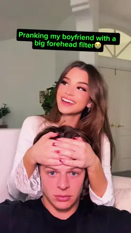 Pranking my boyfriend with a big forehead filter 🤣 #scarepranks #scarecam #fail #jumpscare #scary #scared #scaring #foryour #fypシ #funnyvideos #funny #prank #scaringpeople #funnyprankvideos #funnymoments #hahaha😂😂😂 