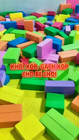 Gạch xốp, khối xốp cho bé mầm non chơi và học nè #gachxopchobe #khoixopmamnon #khoixopnhieumauchobe 