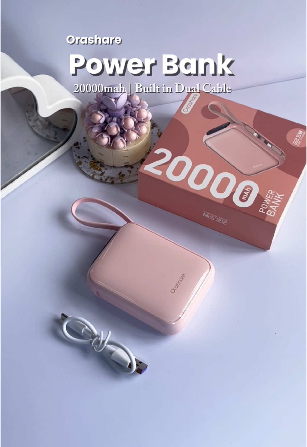 Grabe this mini powerbank can fully charge your phone 3-4x 😳✨💗 20000mah cutesy powerbank from @Orashare Lifestyle PH  #orasharepowerbank20000mah  #20000mah #musthave #minipowerbank #orashareph #powerbankmini #20000mahpowerbank #powerbankmini 