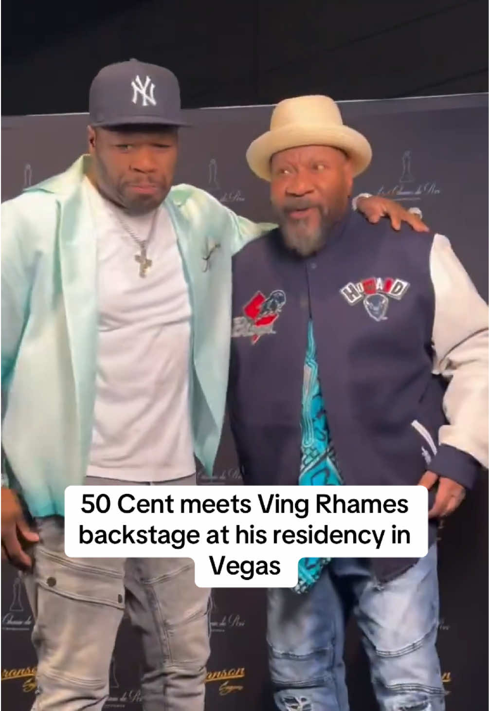 50 Cent meets Ving Rhames backstage at his residency in Vegas 🤝