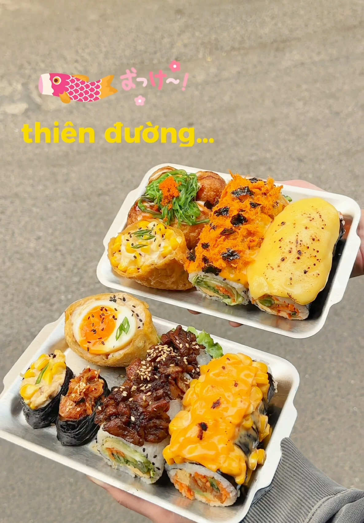 Thiên đường của tui 🍣🥟🍘🥘🍱 Set chỉ 125k nhoa #minanmaikhongbeu #muadongangi #vrmgr #muadongangi #hyeminne #donanhanoi #takosama #doannhatban #takoyaki 