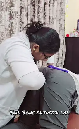 Tail Bone Adjustment  #doctor #doctors #india #america #adjustments #tailbone #people #chiropractor #funny #prank #tikotk #videooftheday 