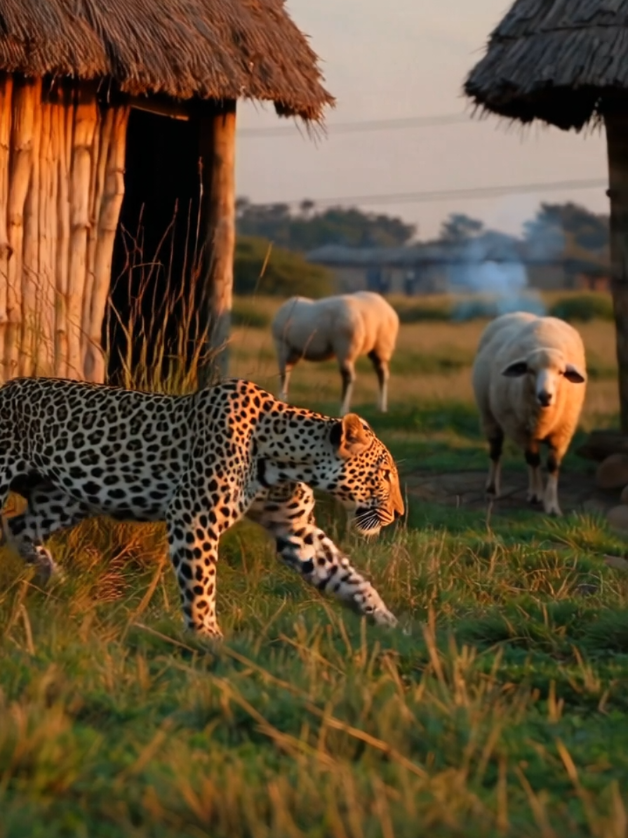 เมื่อเสือดาวเข้าไปในฟาร์มแกะจะเกิดอะไรขึ้น#ti̇ktok #sheep #leopard  #เสือดาว #แกะ #ฟาร์มแกะ 