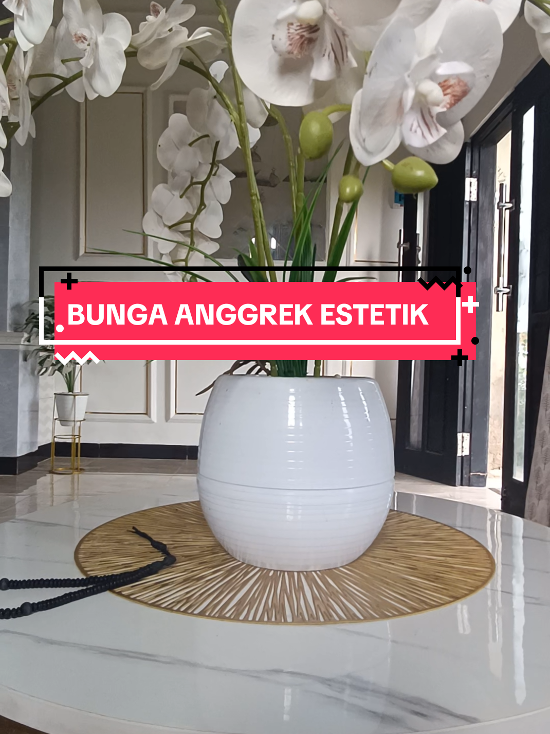 Bunga anggrek Estetik cantik untuk di dalam rumah #fyp #bungaplastik #anggrekbulan 