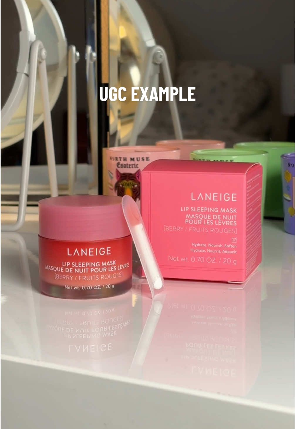 UGC EXAMPLE ✨ Unboxing Laneige Lip Sleeping Mask 💓 #ugccreator #ugc #contentcreator #laneige #laneigelipmask #fyp 