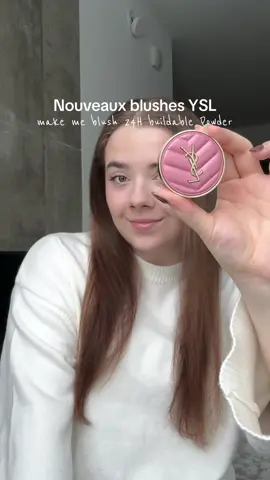 nouveaux blush de @YSL Beauty 🩷!! Ce sont les Make me blush 24H Buildable Powder Blush  Je capote sur le finit et la tenue 😍 Une belle découverte!  #ysl #yslbeauty #new #blush 