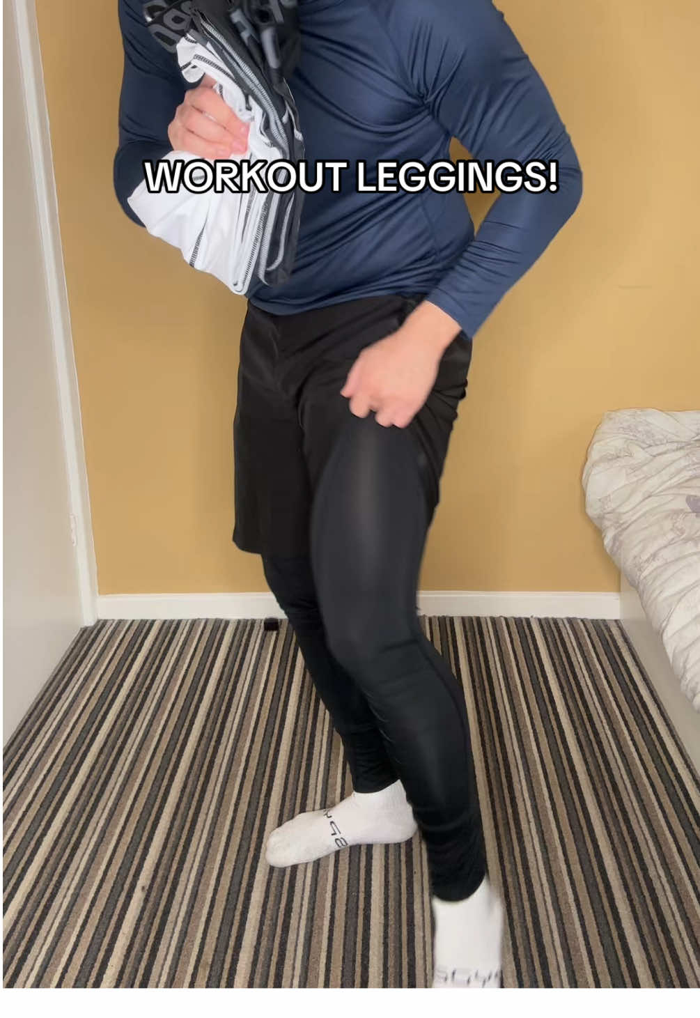 Men’s workout leggings! #menswear #tiktokmademebuyit #gym #workout #coldweather #leggings 