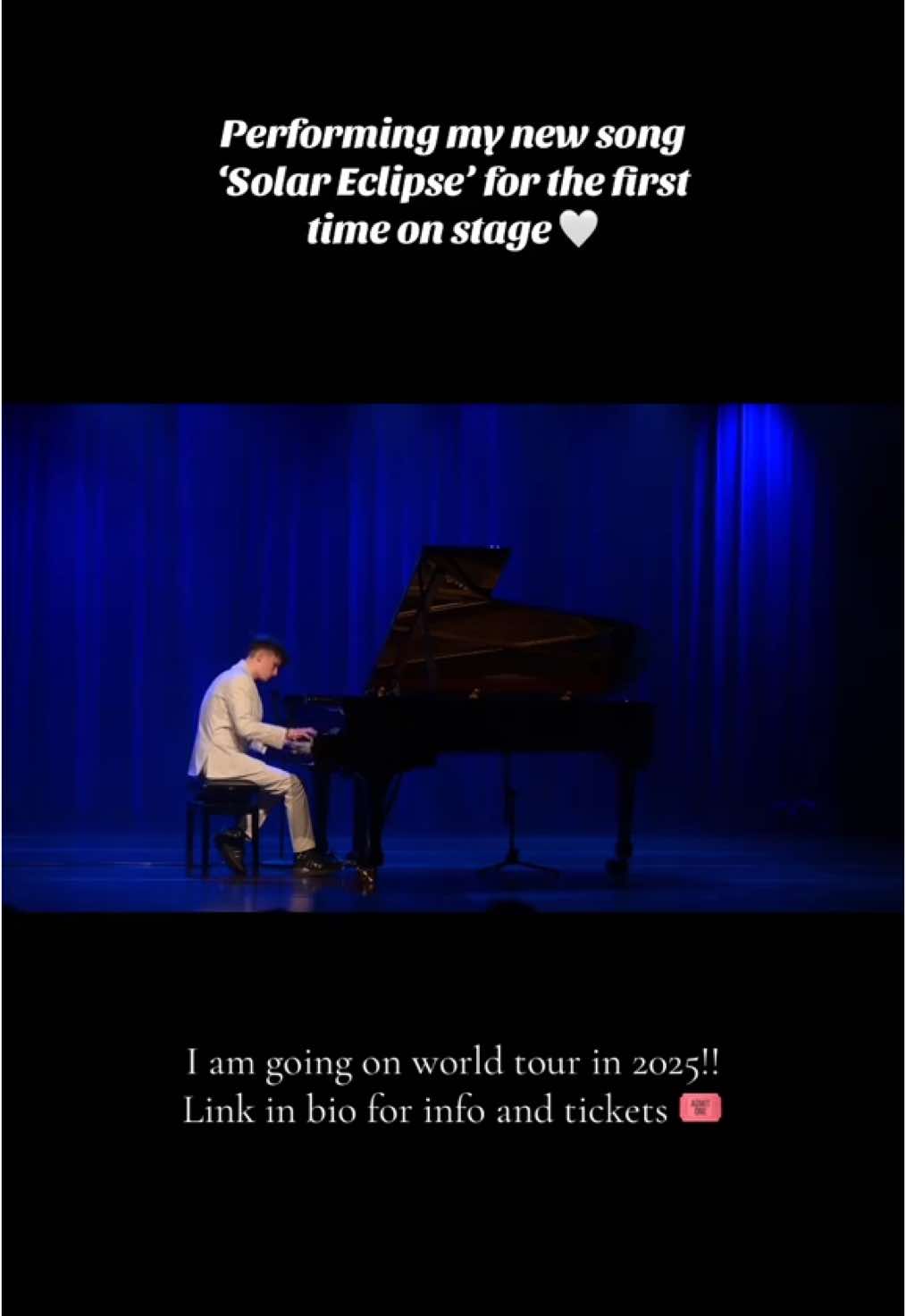 About an inspiring phenomenon in our Universe… ‘Solar Eclipse’ 🎹🌌 ~• #piano #pianist #pianocover #solareclipse #pianomusic #passionate #emotion #OnTour #jamesmalikey 