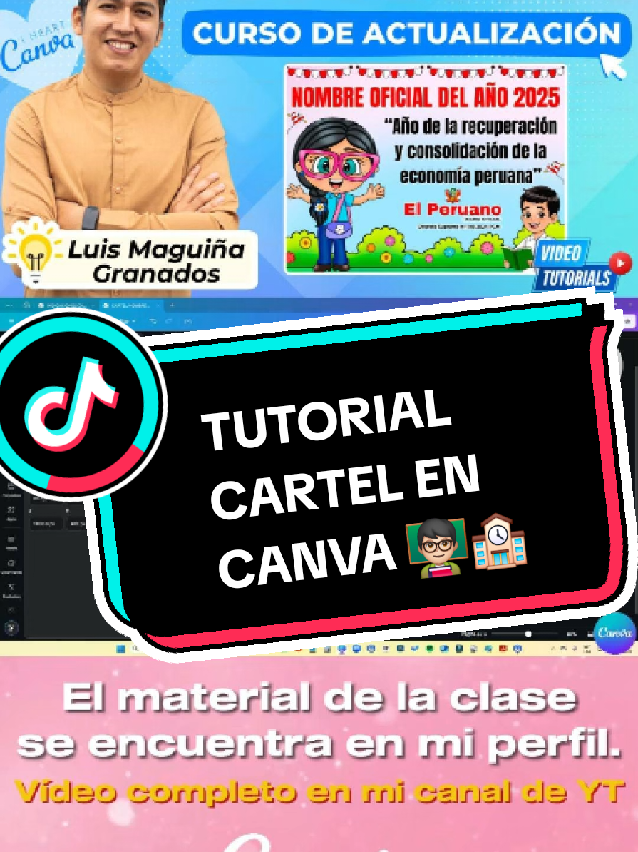 CÓMO HACER UN CARTEL INFORMATIVO EN CANVA TUTORIAL 👨🏻‍🏫🏫✨️ #cartel #diseño #creatividad #docentes #docentesentiktok #AprendeConTikTok #clasesvirtuales #clasesonline #desdecero #canva 