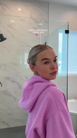 the perfect hoodie hairstyle 😌🍬 #slickbackbun #slickback #scrunchies #cleangirl #viral #scrunchie #slickhairstyle @Not Your Mother’s @Redken 