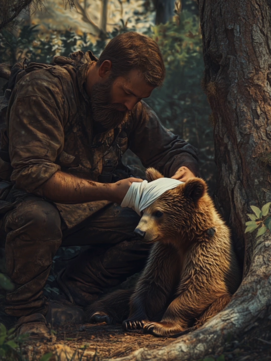 A Little Bear Cub Rescue #ai #animals 