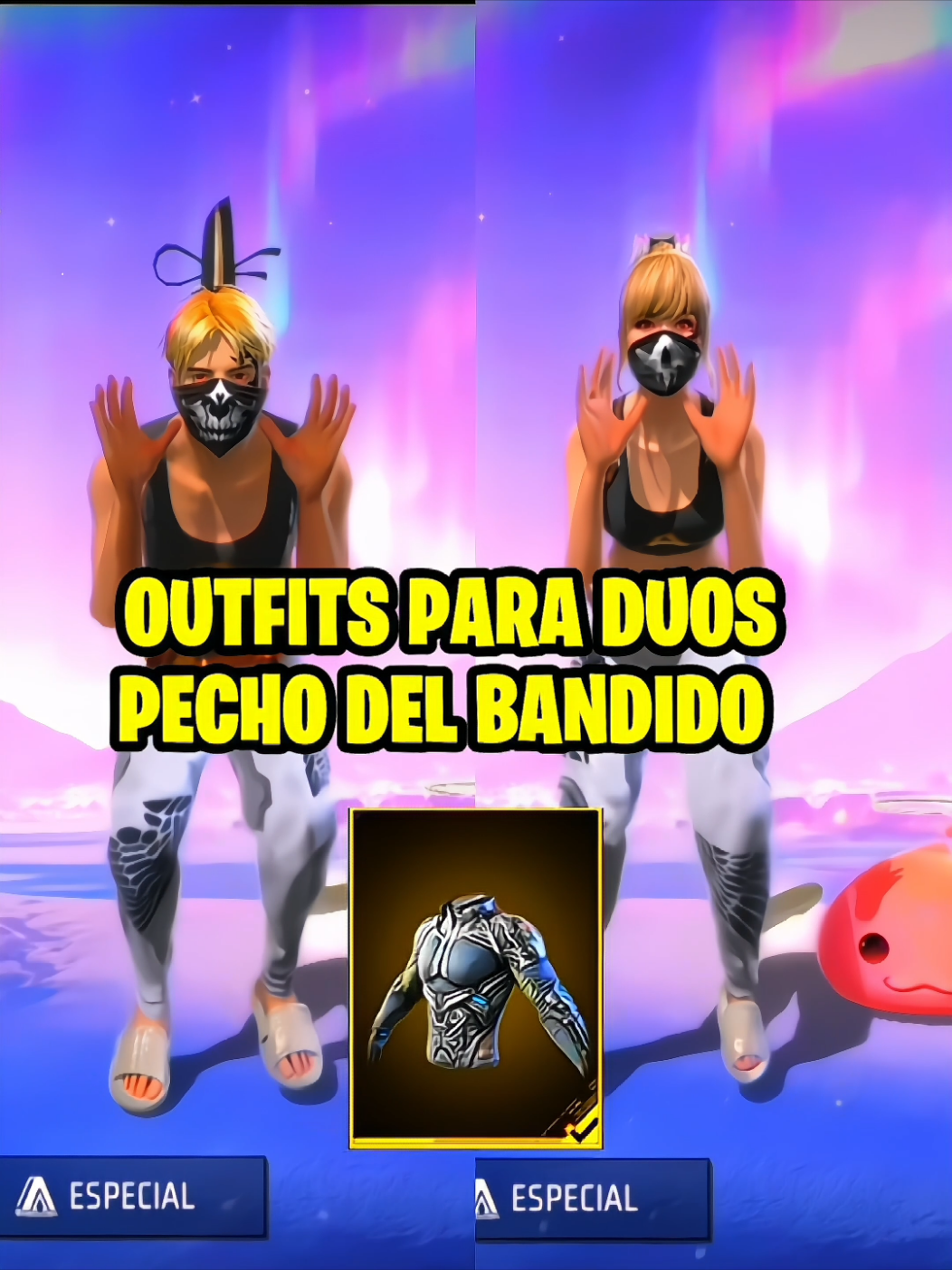Outfits para duos pecho del bandido #outfit #parati #Viral #combinaciones #outfitfreefire #freefire_lover #foryou #outfitinsanos #skinspara4v4 #jassonlyt 