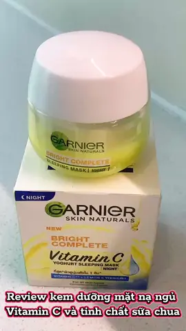 Cảm nhận làn da mềm mại mịn màng cùng kem dưỡng mặt nạ ngủ Vitamin C và tinh chất sữa chua 🛒#kemduongam #matnangu #mask #garnier #myphamchinhhang #xuhuong #thinhhanh #viraltiktok #fyp #samtetbaovui #review #mevungbap 