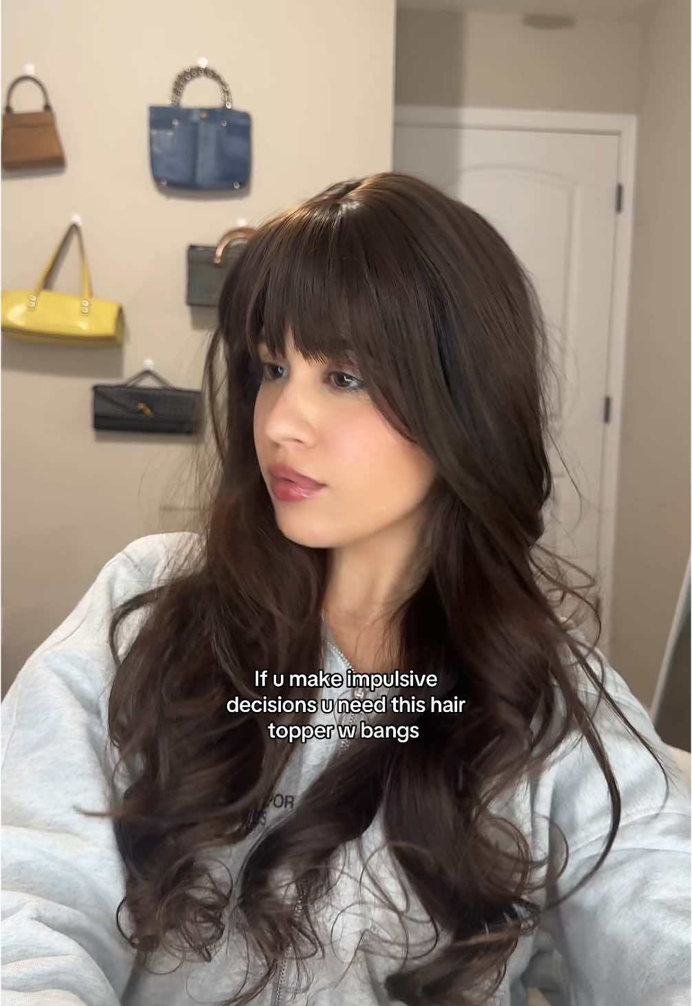 Anyone else feel like this would’ve saved them from impulsive haircuts or dying there hair 😭 #cliponhair #bangs #cliponbangs #hairstyles #hairtutorial #hairstyleideas #hairtopper #clipon 