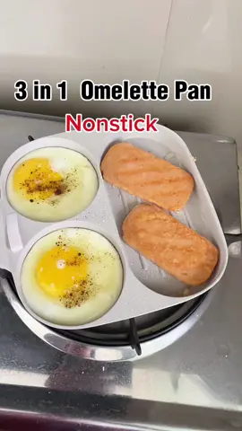 3in1 Breakfast Omelette Pan Nonstick talaga namang mapapabilis ang pag luto mo dahil dito #nonstickpan #breakfastpancake #fryingpan #cookingpan 
